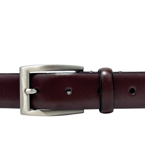 Jos. A. Bank Burnished Edge Brown Italian Leather Belt - Size 44 - Picture 2 of 4